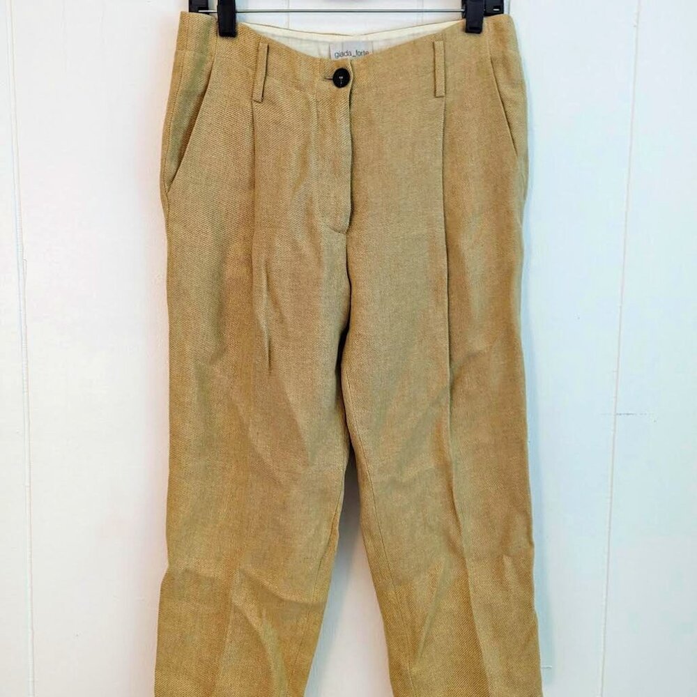 Giada_Forte linen cropped pants